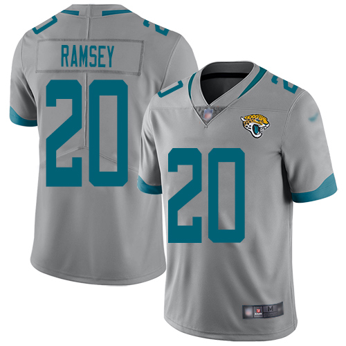 Men Nike Jacksonville Jaguars #20 Jalen Ramsey Silver  Stitched NFL Limited Inverted Legend Jersey